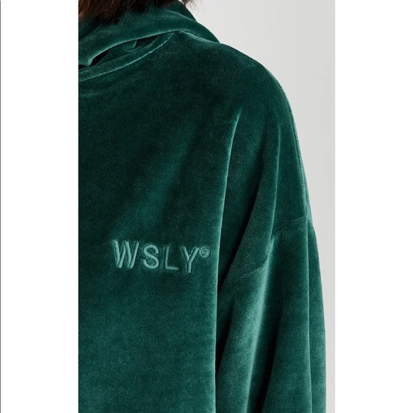 NWT $148 WSLY Eco Plush Classic Pocket Hoodie in Tourmaline Small - Picture 8 of 12